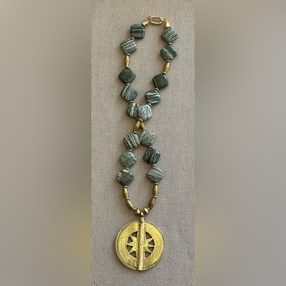 22 inch Zebra Jasper bead necklace NWOT - Picture 9 of 11